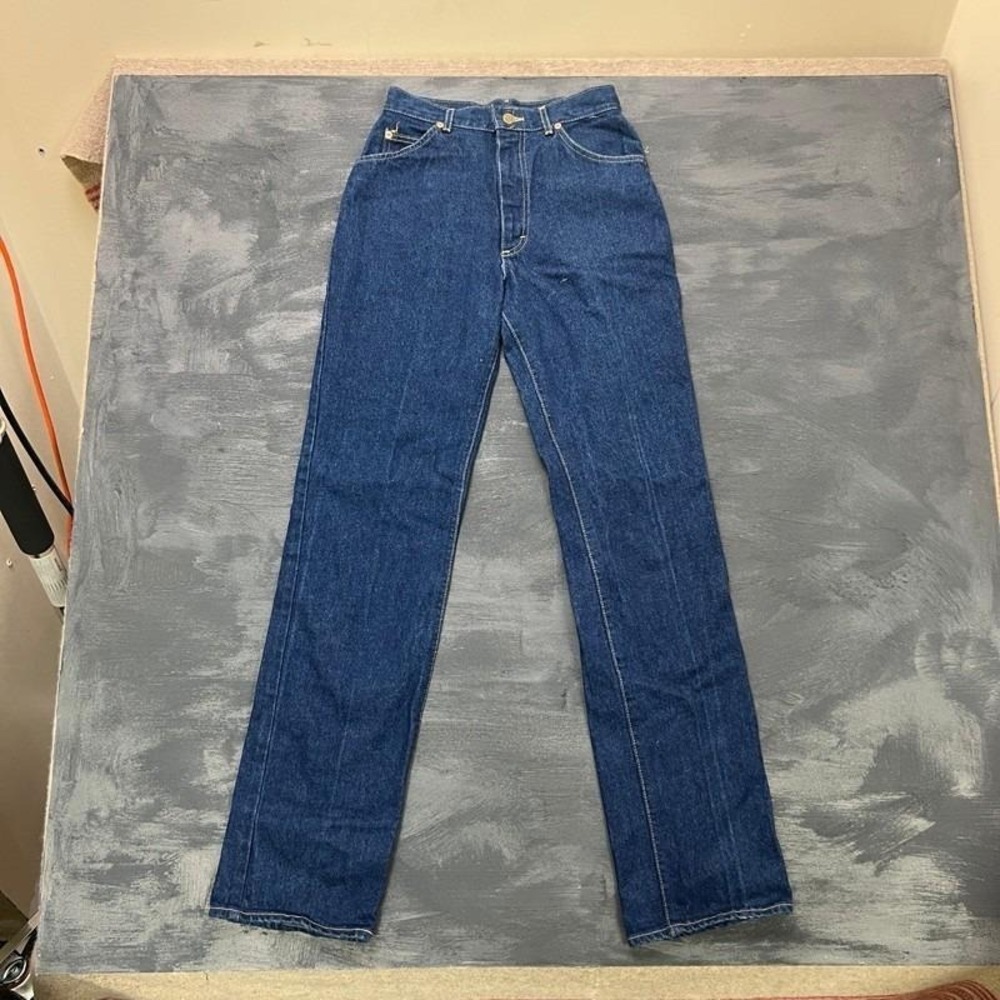 Vintage Lee Riders Jeans Mens 26x34 Blue 1970s Dark Wash USA